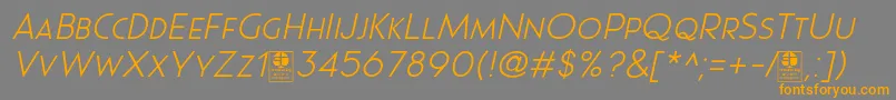 fuente Pages Grotesque Light Italic Demo – Fuentes Naranjas Sobre Fondo Gris