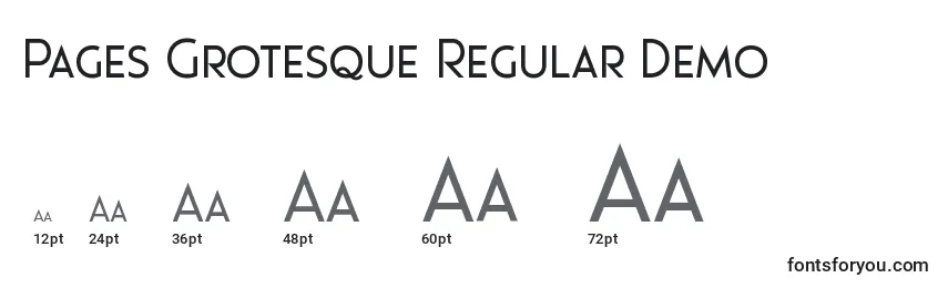 Pages Grotesque Regular Demo Font Sizes