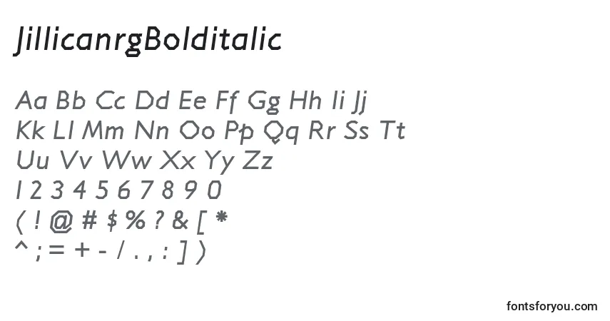 JillicanrgBolditalic Font – alphabet, numbers, special characters