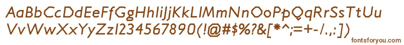 JillicanrgBolditalic Font – Brown Fonts on White Background