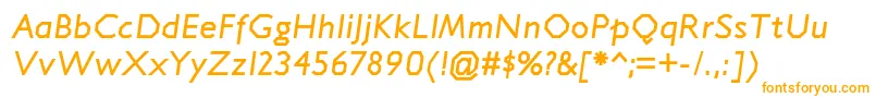 Шрифт JillicanrgBolditalic – оранжевые шрифты на белом фоне