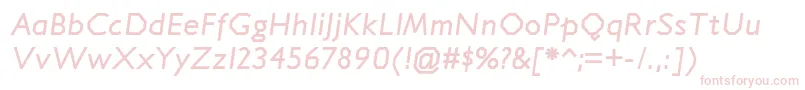 JillicanrgBolditalic-fontti – vaaleanpunaiset fontit valkoisella taustalla