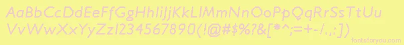 JillicanrgBolditalic Font – Pink Fonts on Yellow Background