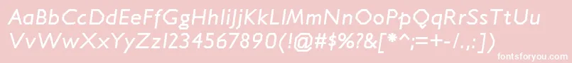 フォントJillicanrgBolditalic – ピンクの背景に白い文字