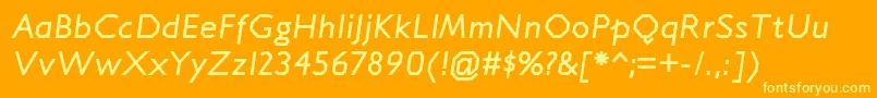 JillicanrgBolditalic Font – Yellow Fonts on Orange Background