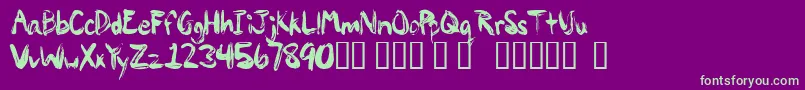 PAINP    Font – Green Fonts on Purple Background