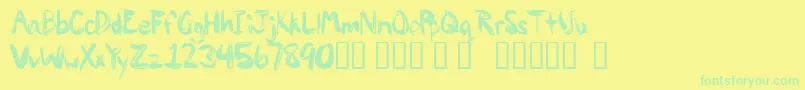 PAINP    Font – Green Fonts on Yellow Background