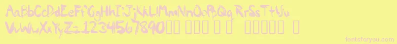 PAINP    Font – Pink Fonts on Yellow Background