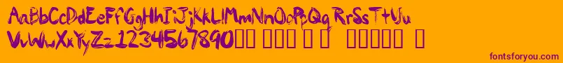 PAINP    Font – Purple Fonts on Orange Background