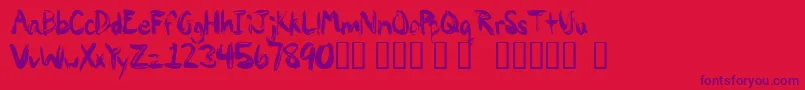 PAINP    Font – Purple Fonts on Red Background