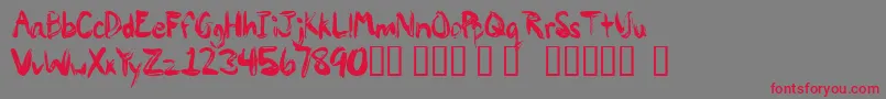 PAINP    Font – Red Fonts on Gray Background