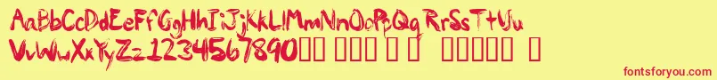 PAINP    Font – Red Fonts on Yellow Background