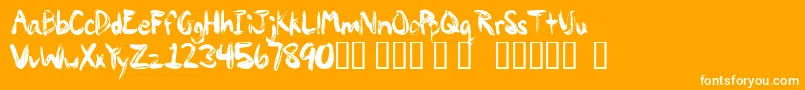 PAINP    Font – White Fonts on Orange Background