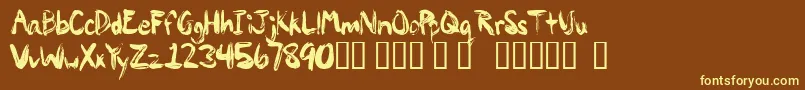 PAINP    Font – Yellow Fonts on Brown Background