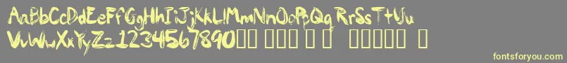 PAINP    Font – Yellow Fonts on Gray Background