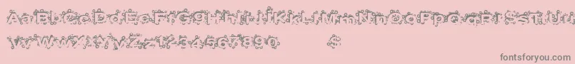 PaintBalls Font – Gray Fonts on Pink Background