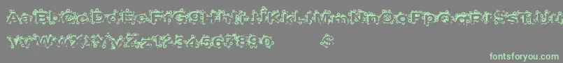 PaintBalls Font – Green Fonts on Gray Background