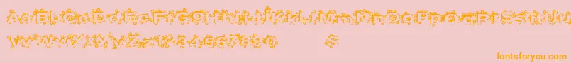 PaintBalls Font – Orange Fonts on Pink Background