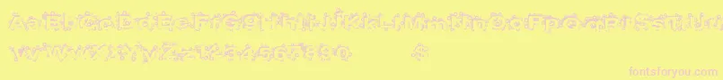 PaintBalls Font – Pink Fonts on Yellow Background