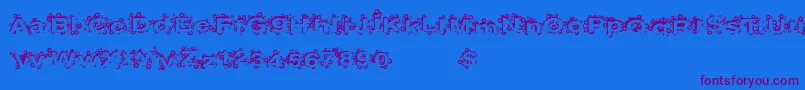 PaintBalls Font – Purple Fonts on Blue Background