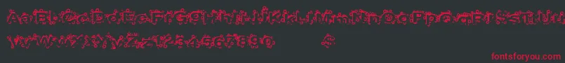 PaintBalls-Schriftart – Rote Schriften auf schwarzem Hintergrund