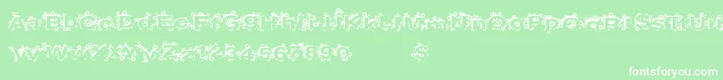 PaintBalls Font – White Fonts on Green Background