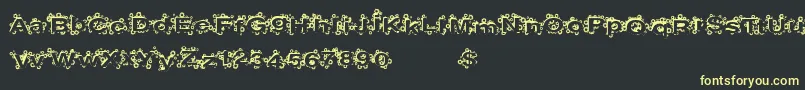 PaintBalls Font – Yellow Fonts on Black Background