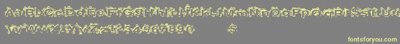 PaintBalls-fontti – keltaiset fontit harmaalla taustalla