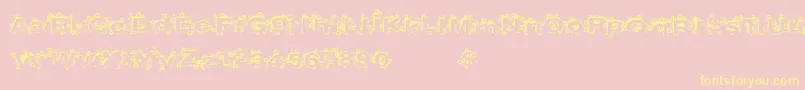 PaintBalls Font – Yellow Fonts on Pink Background