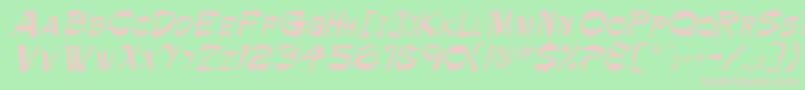 Paintbrush Font – Pink Fonts on Green Background