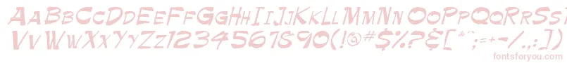 Paintbrush Font – Pink Fonts on White Background