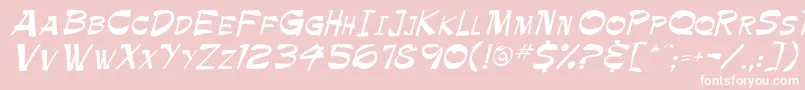 Paintbrush Font – White Fonts on Pink Background