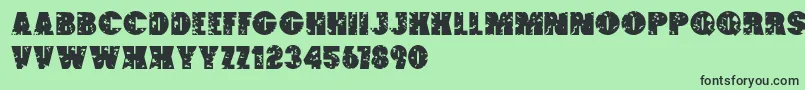 PaintBucket Font – Black Fonts on Green Background