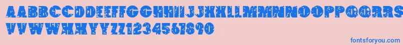 PaintBucket Font – Blue Fonts on Pink Background