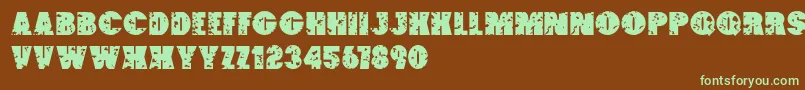 PaintBucket Font – Green Fonts on Brown Background