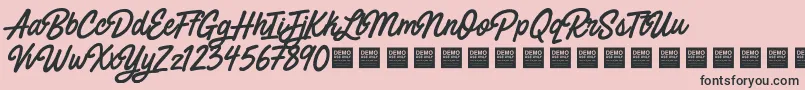 Painted Paradise   Demo-Schriftart – Schwarze Schriften auf rosa Hintergrund