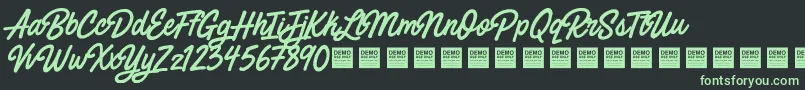 Painted Paradise   Demo Font – Green Fonts on Black Background