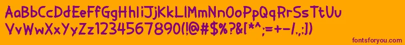 Painter Decorator Font – Purple Fonts on Orange Background