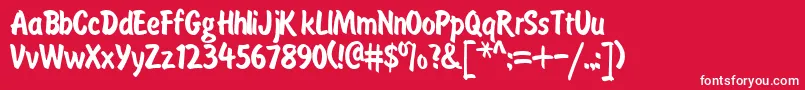 Painter Font – White Fonts on Red Background