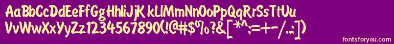 Painter Font – Yellow Fonts on Purple Background