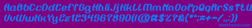 fuente Painting the Light Bold Italic – Fuentes Azules Sobre Fondo Morado