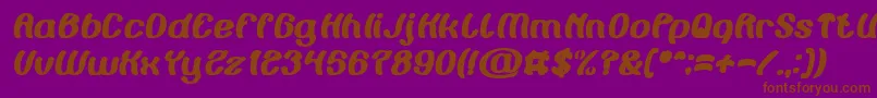 fuente Painting the Light Bold Italic – Fuentes Marrones Sobre Fondo Morado