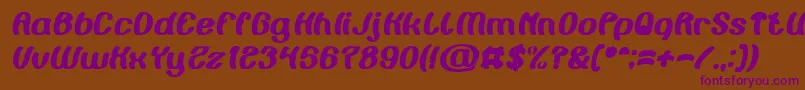 Painting the Light Bold Italic Font – Purple Fonts on Brown Background