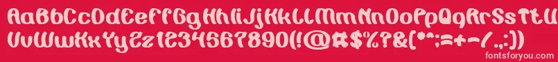 Painting the Light Bold Font – Pink Fonts on Red Background