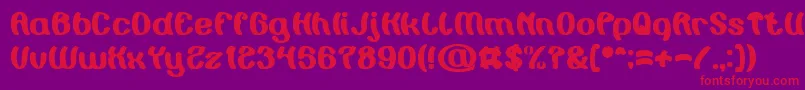 Painting the Light Bold Font – Red Fonts on Purple Background