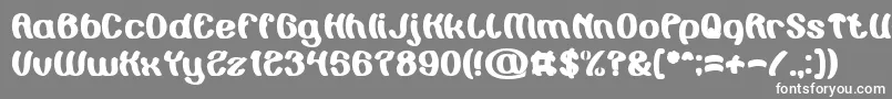 フォントPainting the Light Bold – 灰色の背景に白い文字