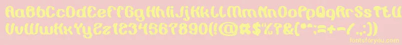 Painting the Light Bold Font – Yellow Fonts on Pink Background