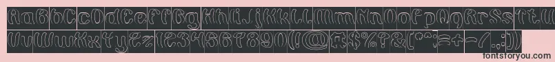 Painting the Light Hollow Inverse Font – Black Fonts on Pink Background