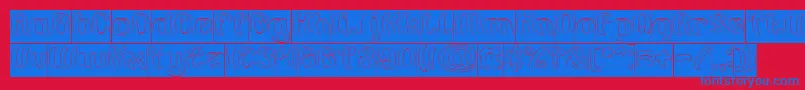 Painting the Light Hollow Inverse Font – Blue Fonts on Red Background