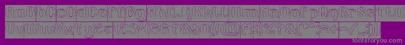 Painting the Light Hollow Inverse Font – Gray Fonts on Purple Background